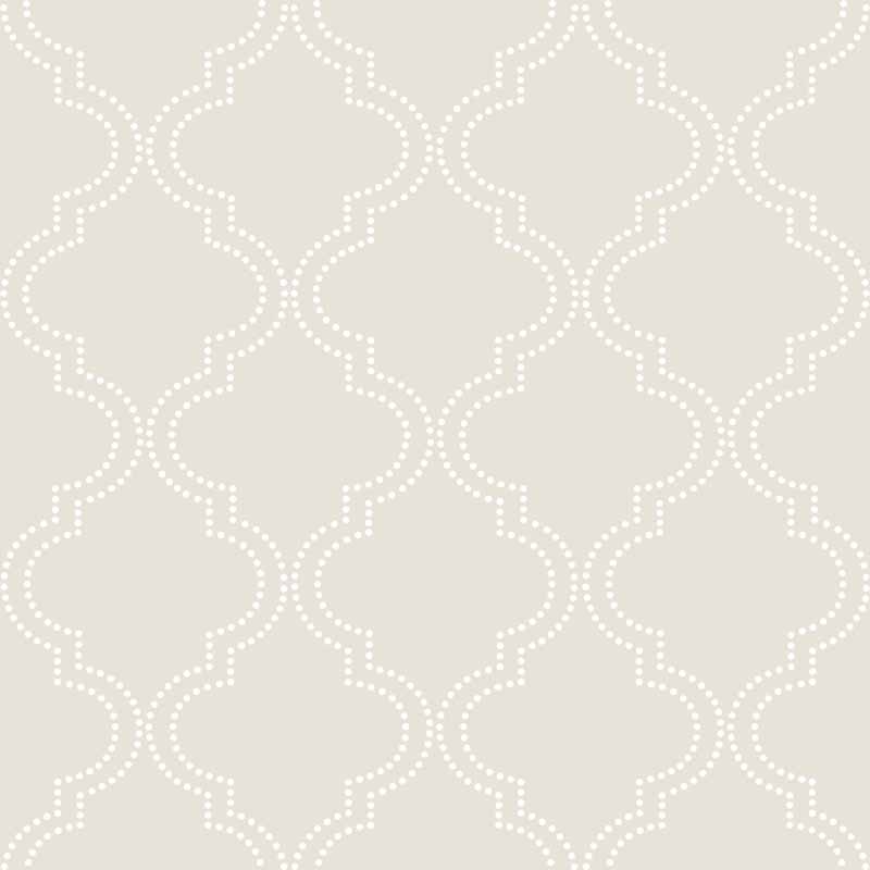 Taupe Quatrefoil Peel And Stick NuWallpaper RosenberryRoomscom
