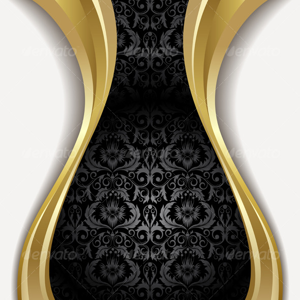 Black And Gold Background Background Decorative