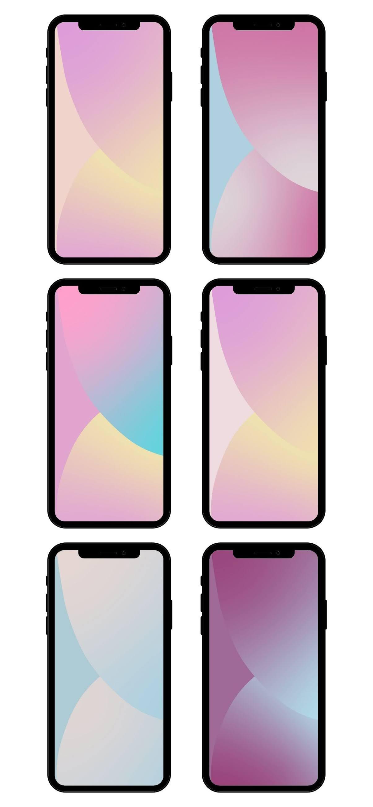 Iphone IOS 14 aesthetic pastel wallpapers