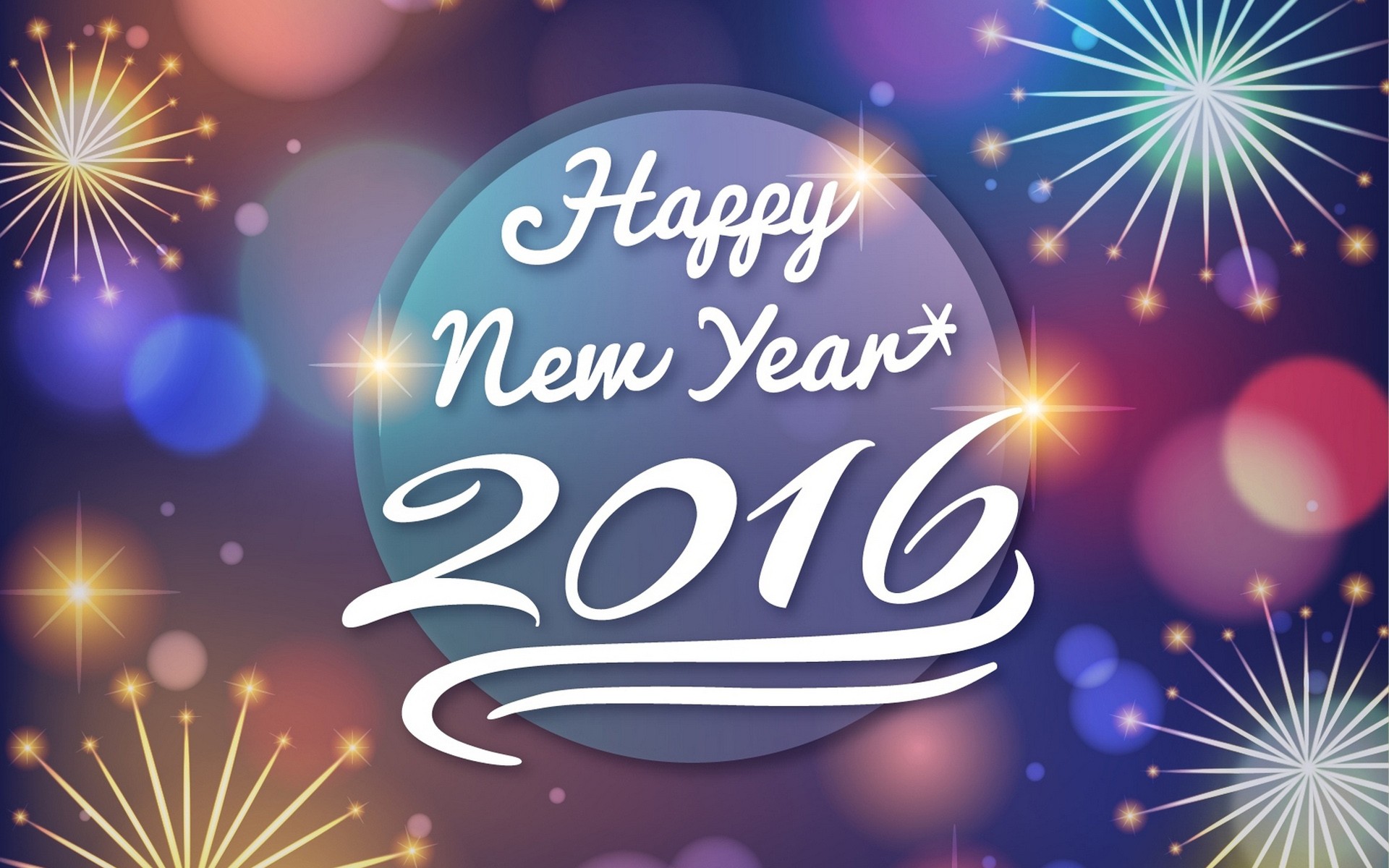 Happy New Year 2016 Widescreen Background HD Wallpapers Cool