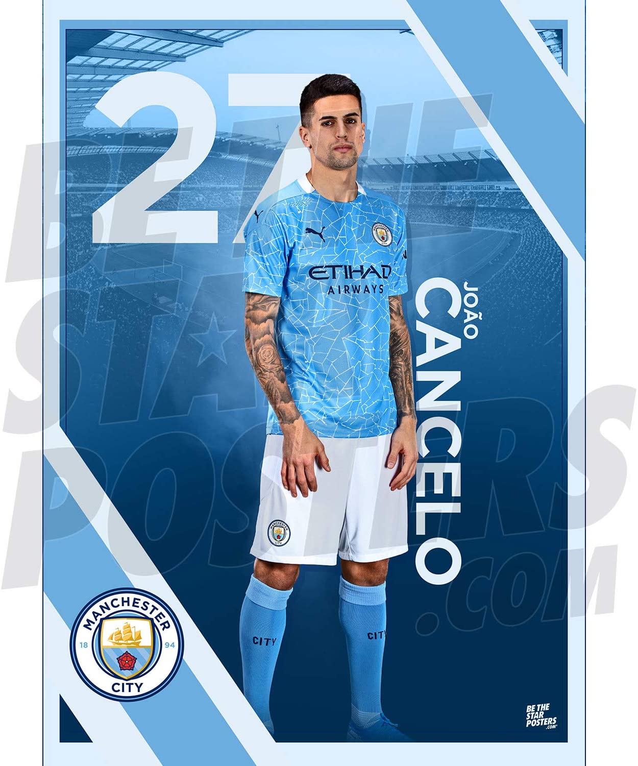 Amazoncom Manchester City FC 202021 Joao Cancelo A3 Football 1250x1500