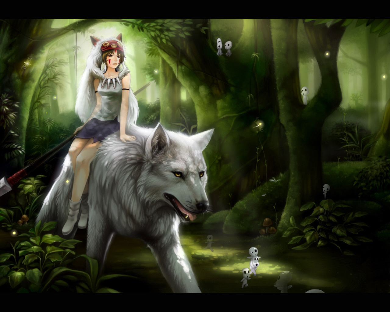 cool wolf backgrounds anime