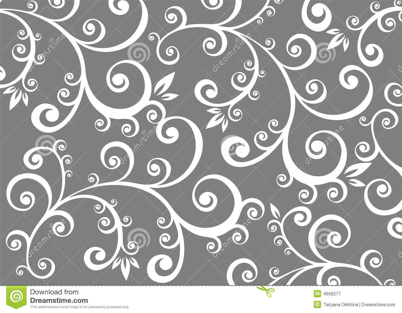Gray And White Floral Background Gray floral background