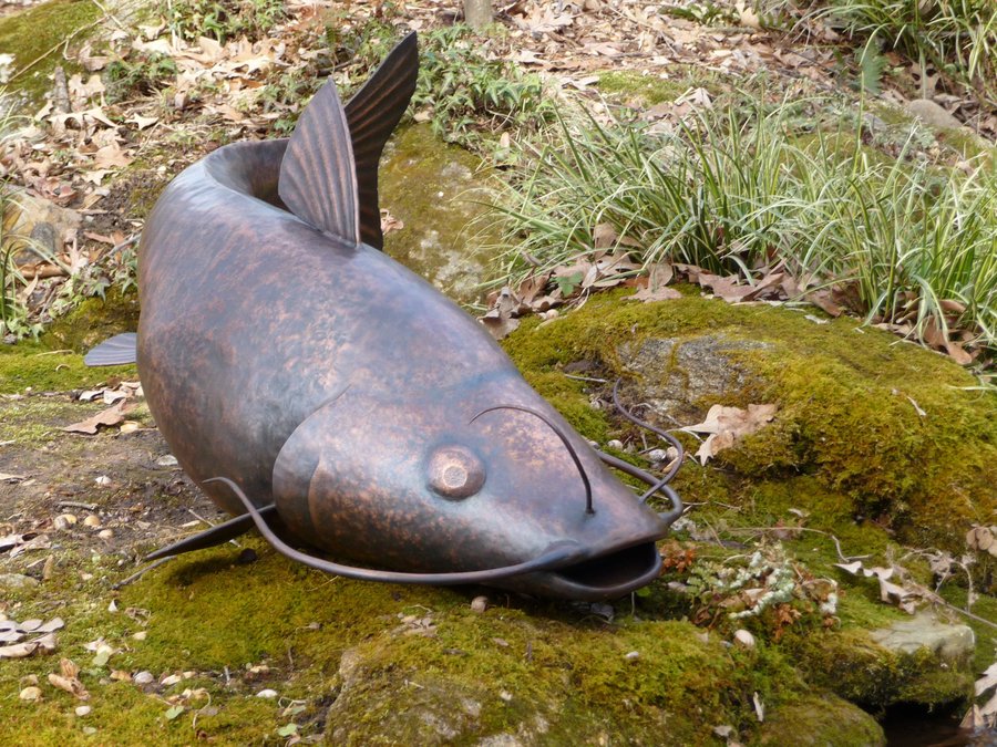 Art Sculpture Copper Catfish By Artist Jeremymaronpot