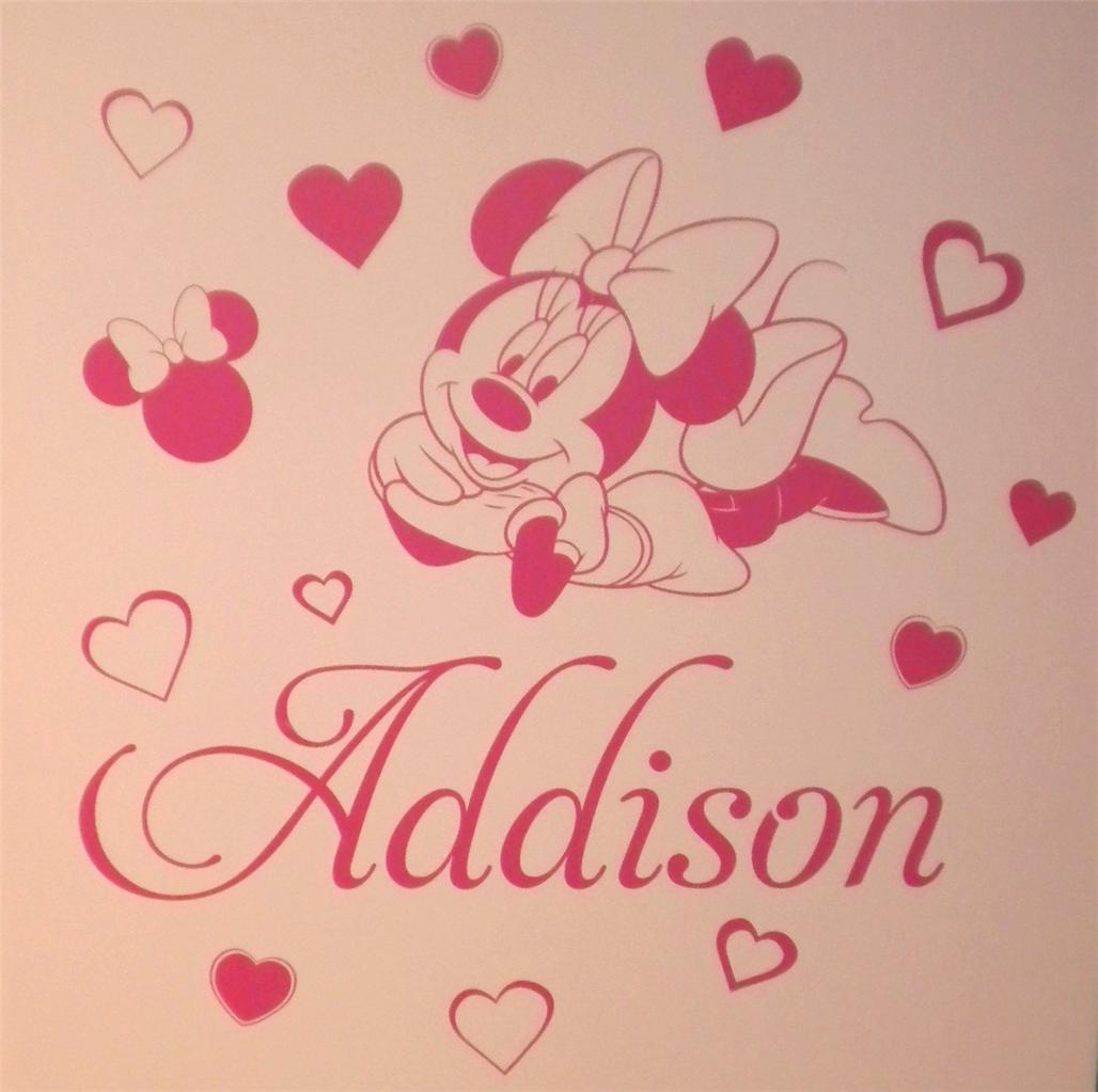 Source URL httpwwwebaycomitmMinnie Mouse Custom Name Wall