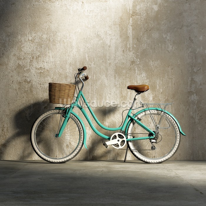 Vintage Bicycle Wallpaper Old Romantic Green