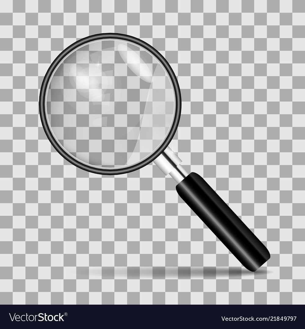 Magnifying Glass On A Transparent Background Vector Image