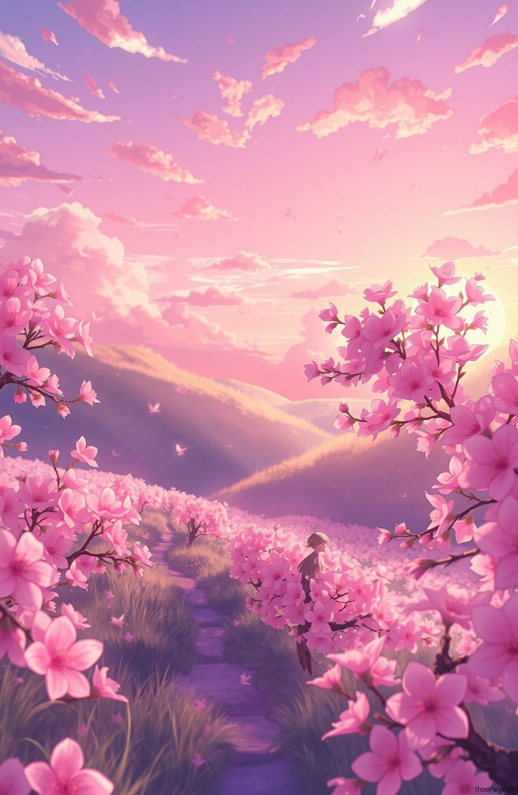 Pink Anime Wallpaper