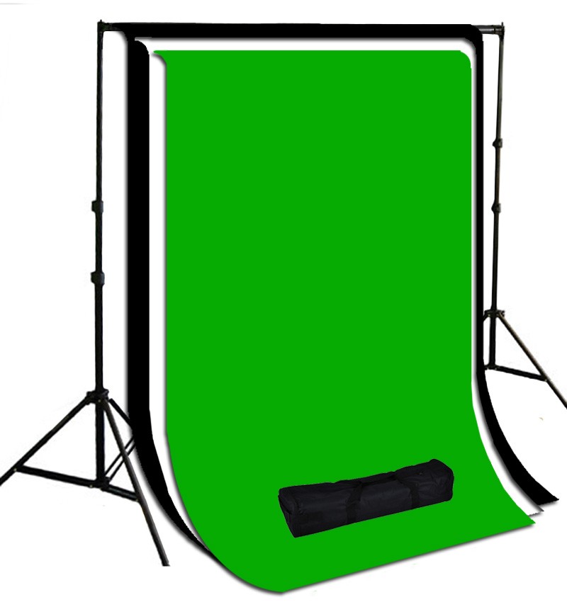 X Ft White Black Green Muslin Photography Background