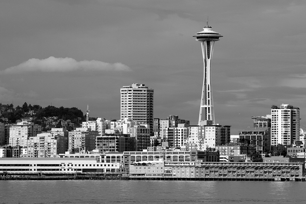 Seattle Skyline Outline HD Wallpaper Pictures