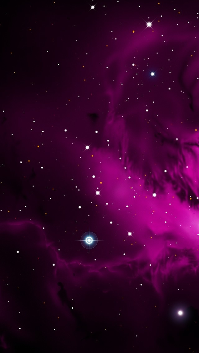 Purple Galactic Cloud Wallpaper For iPhone 5