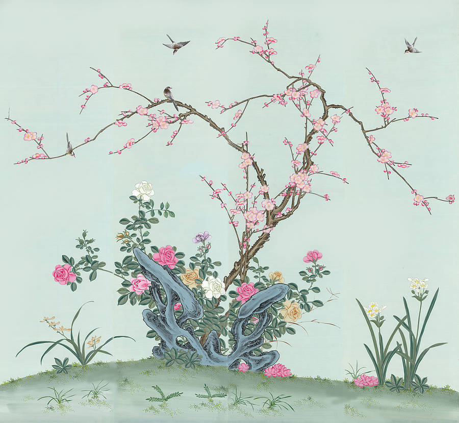  Rose And Plum Blossom Chinoiserie Wallpaper is no longer available 900x829