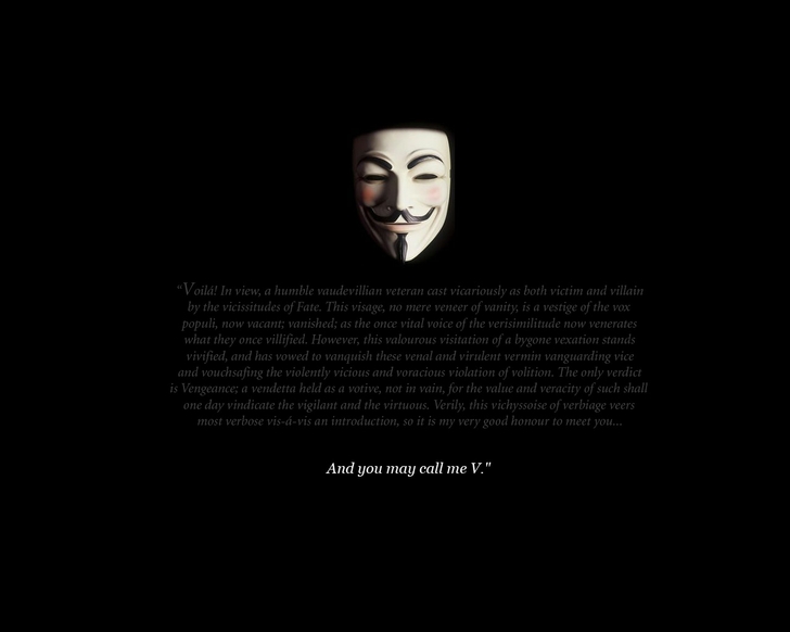 ラブリー V For Vendetta Quotes