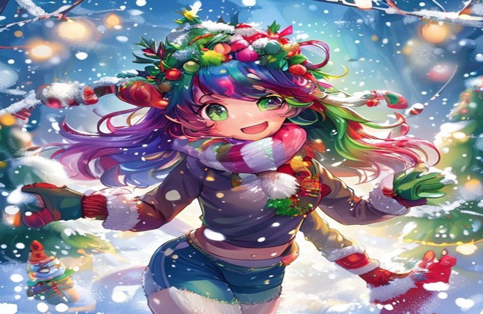 Gacha Christmas Girl Wallpaper