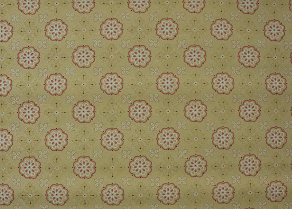Listing 1950s Vintage Wallpaper Gold Red And
