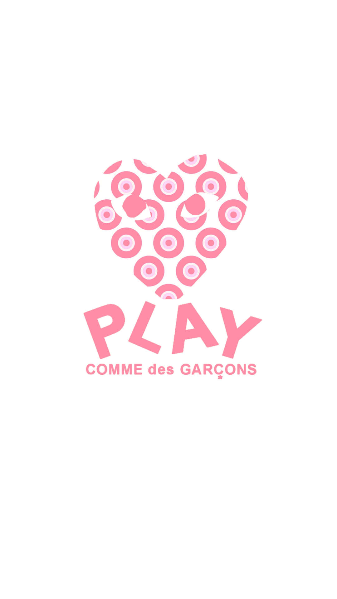 Comme Des Gar Ons Play Pink Heart Wallpaper