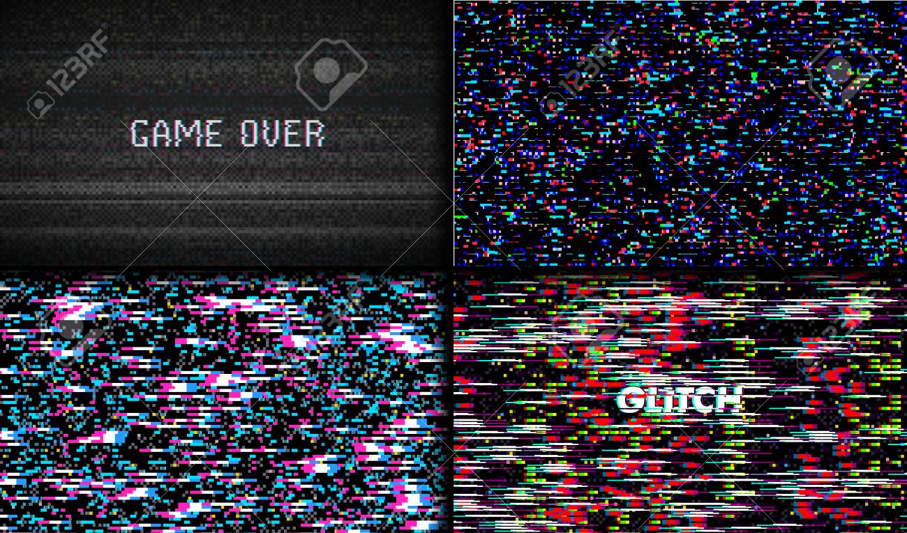 Glitch Texture Pixel Noise Test Tv Screen Digital Vhs Background