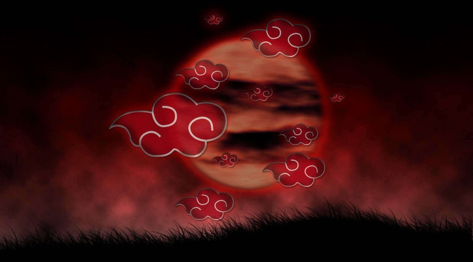 Cool Akatsuki Cloud Fan Artwork Wallpaper