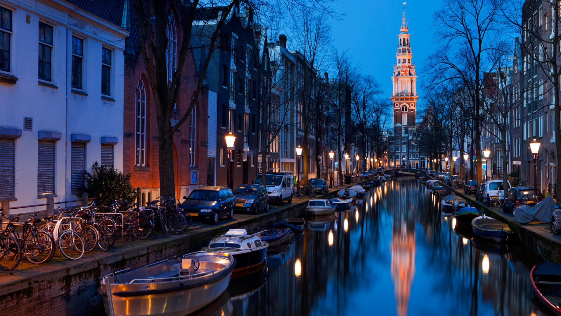 Amsterdam At Night HD Wallpaper Background Image