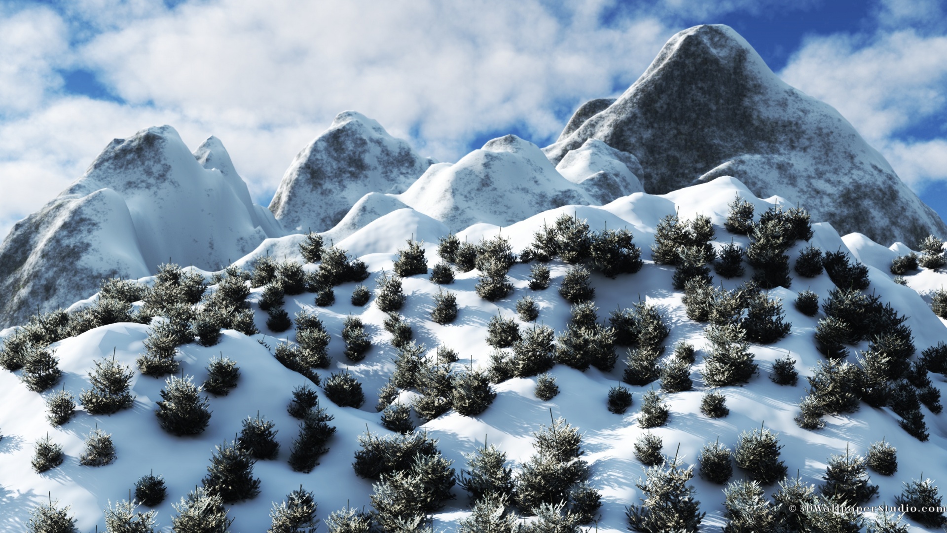 Winter Mountains Wallpaper In Screen Resolution