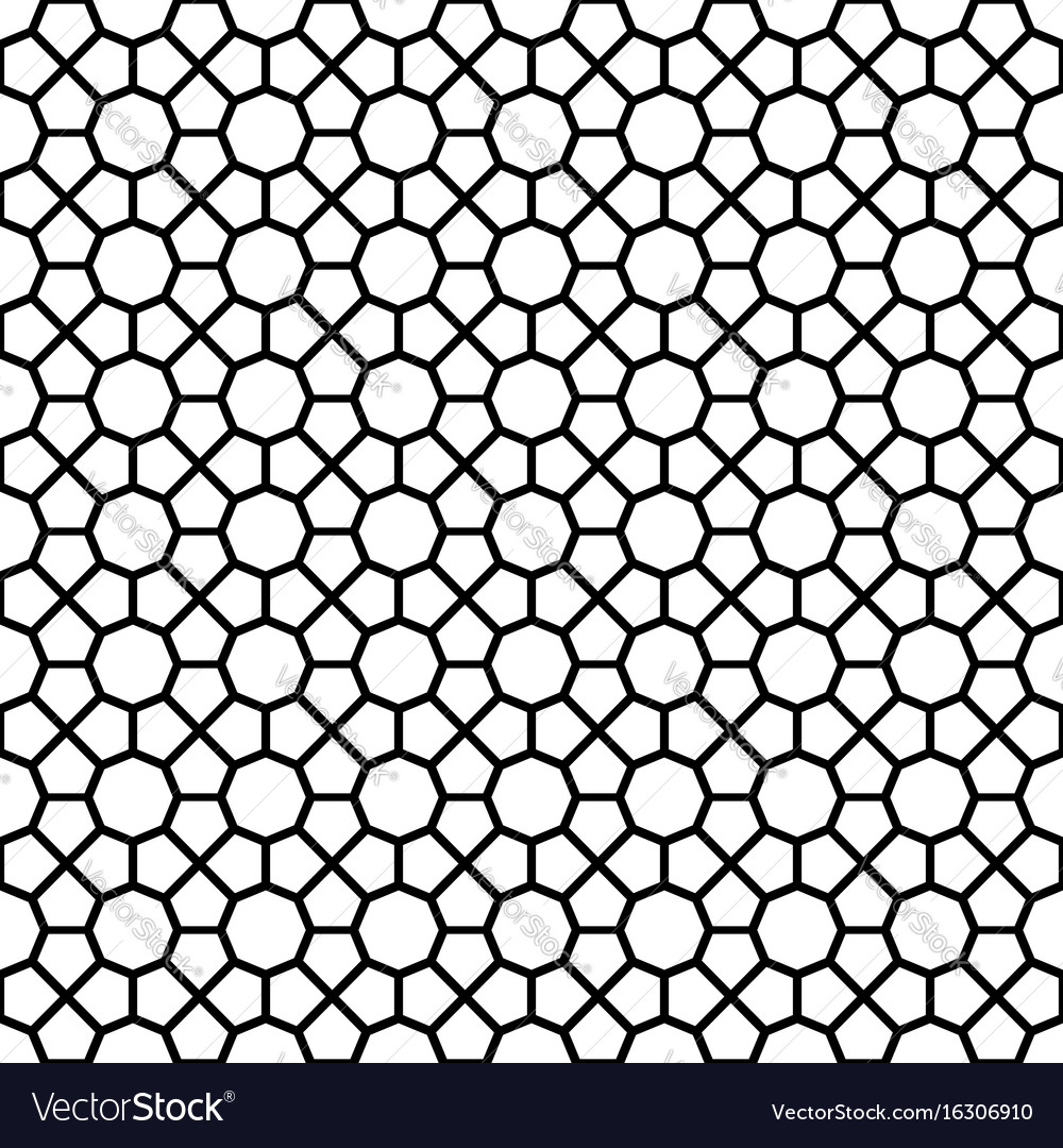 Black Octagon Shape Pattern Background Royalty Vector