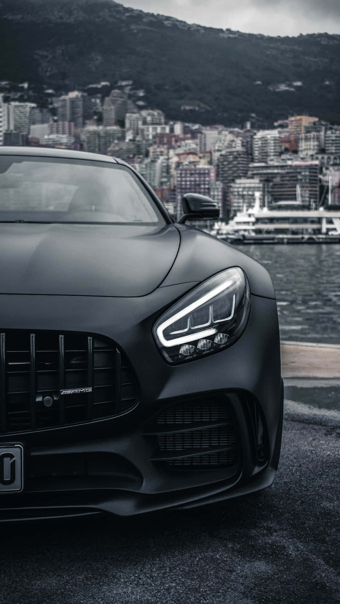 Dark Mercedes Amg Gt R Background Wallpaper