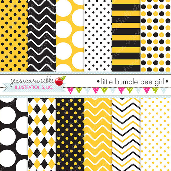 Bumble Bee Patterns Background By Jw Illustrations Catch
