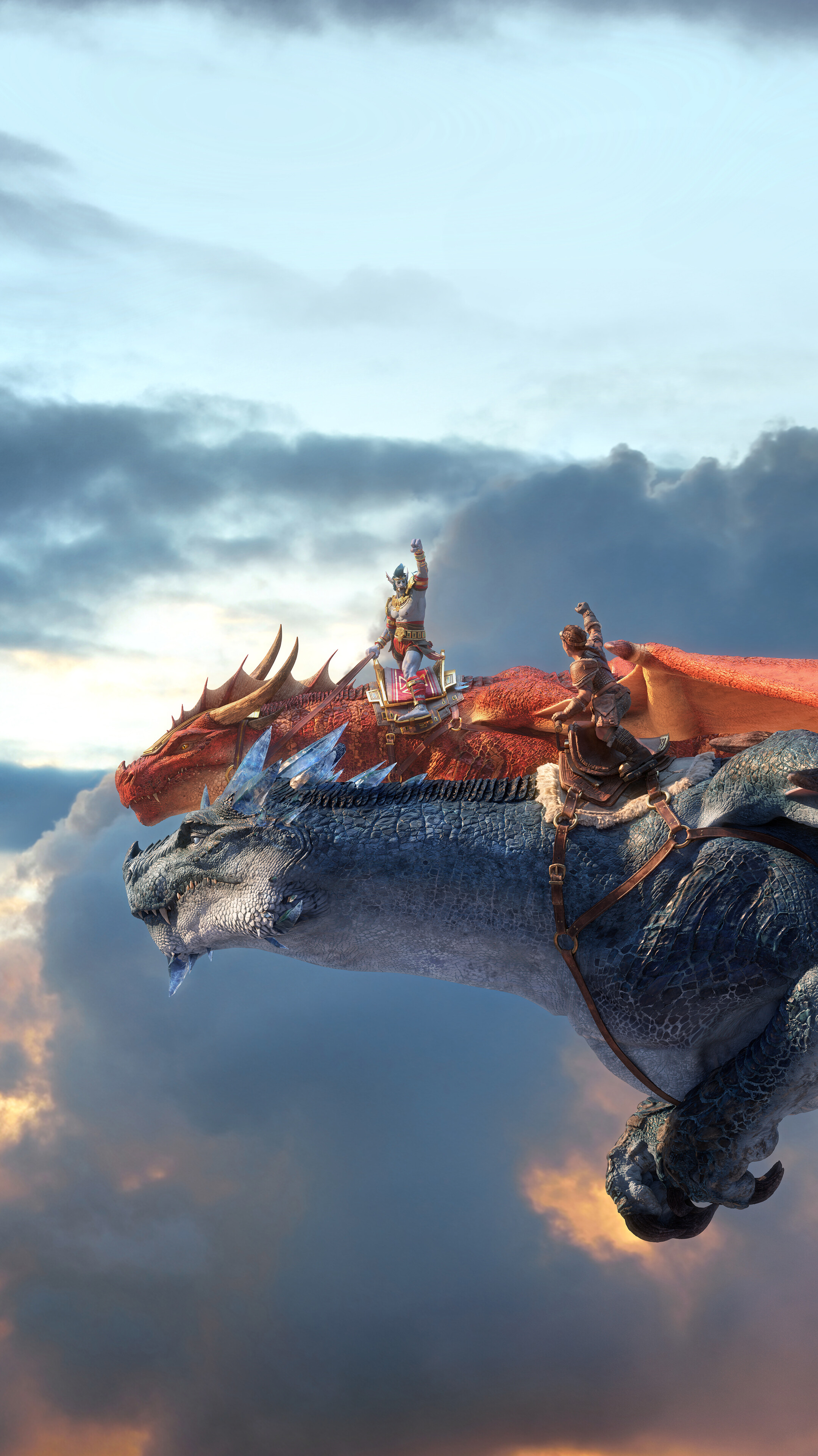 World Of Warcraft Dragonflight Dragon Riders 4k Wallpaper iPhone