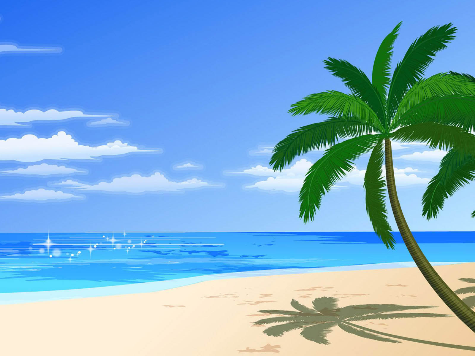 Vector Beach Desktop Wallpaper