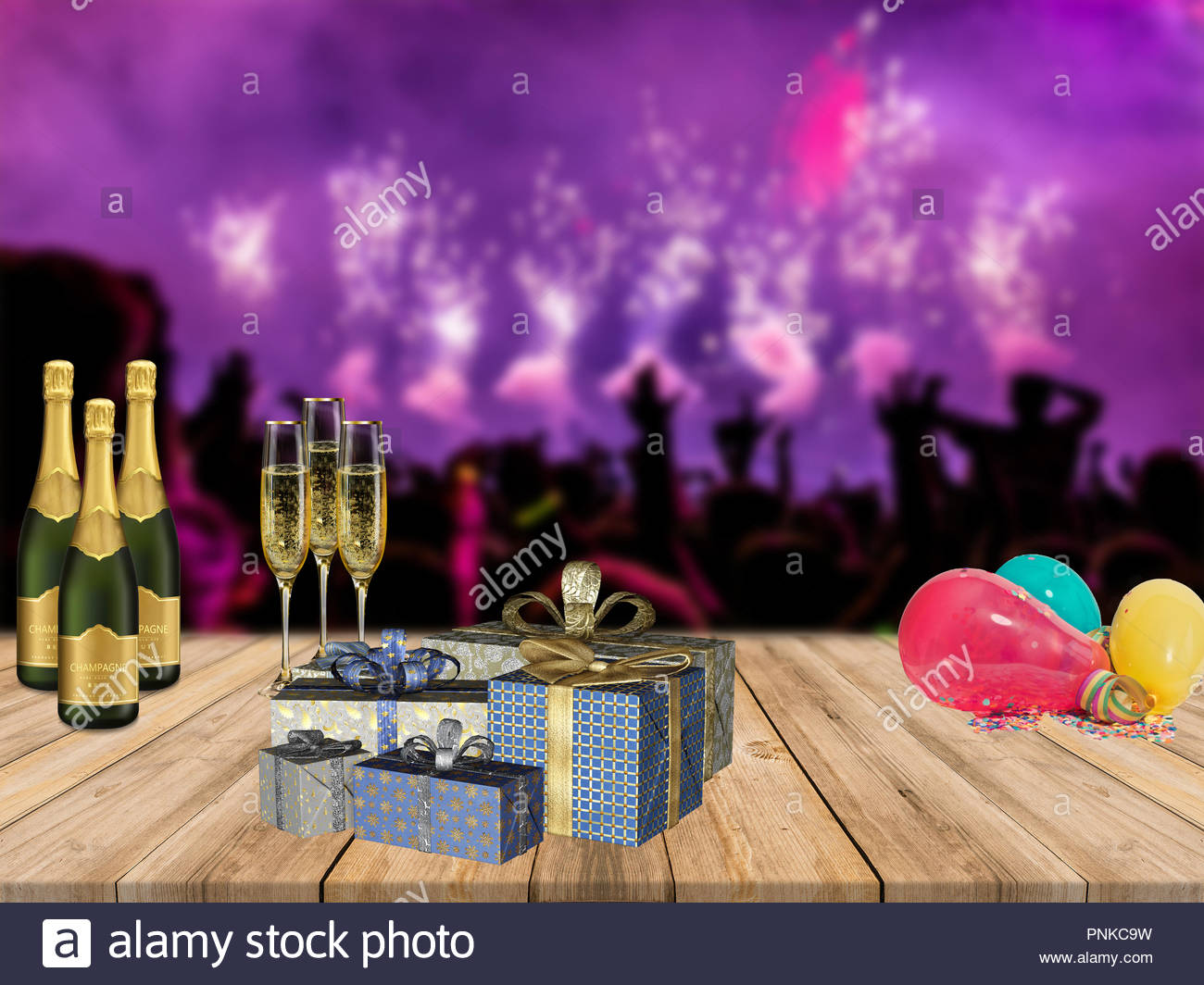 free-download-happy-new-years-party-table-with-champagne-presents-and