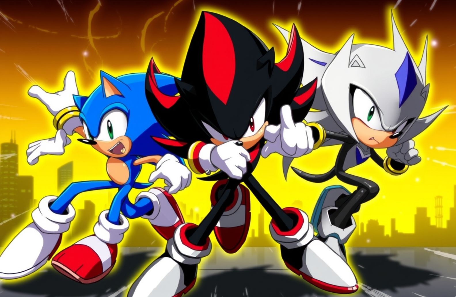 Sonic Shadow And Silver Wallpaper
