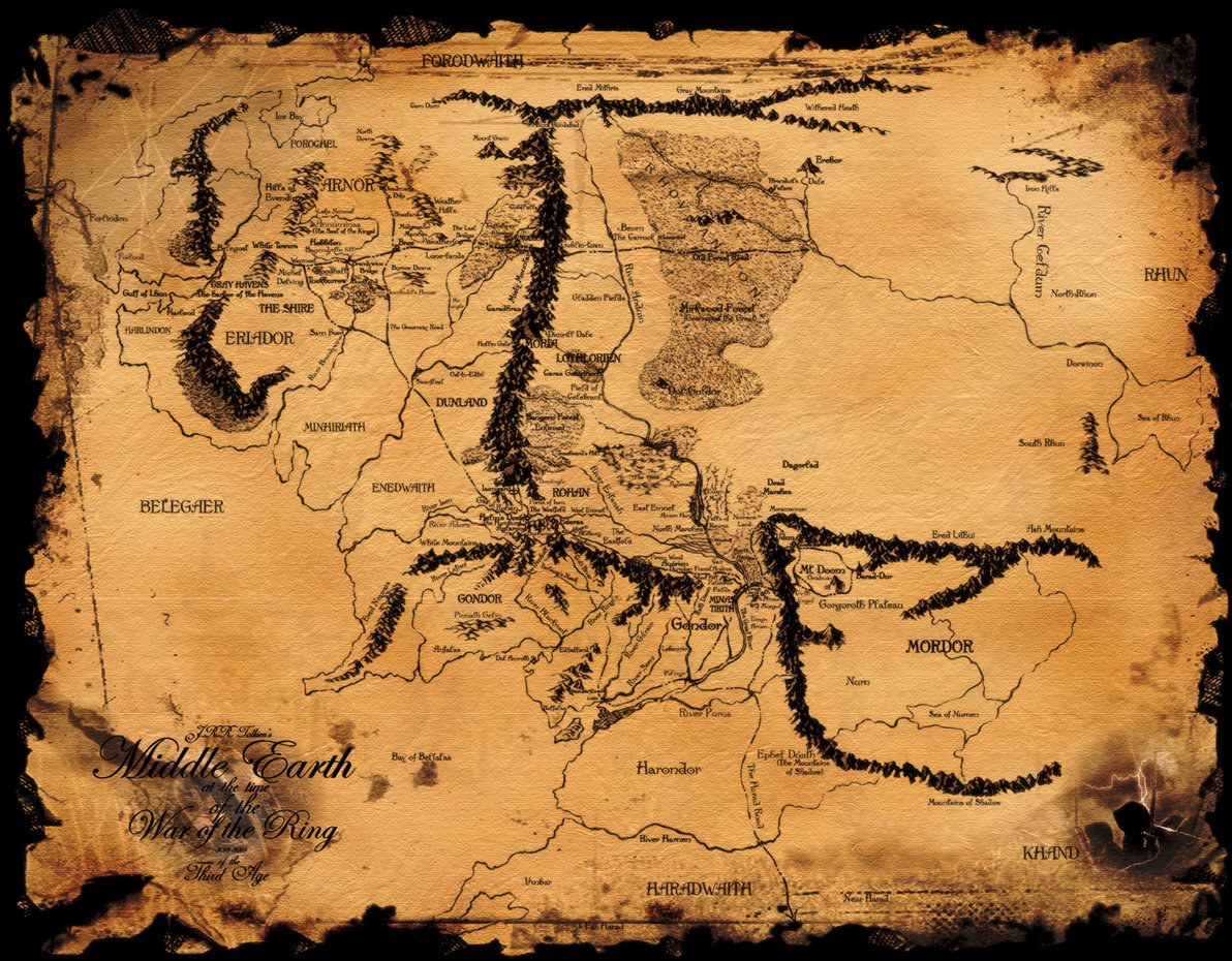 Map Of Middle Earth Wallpaper The By