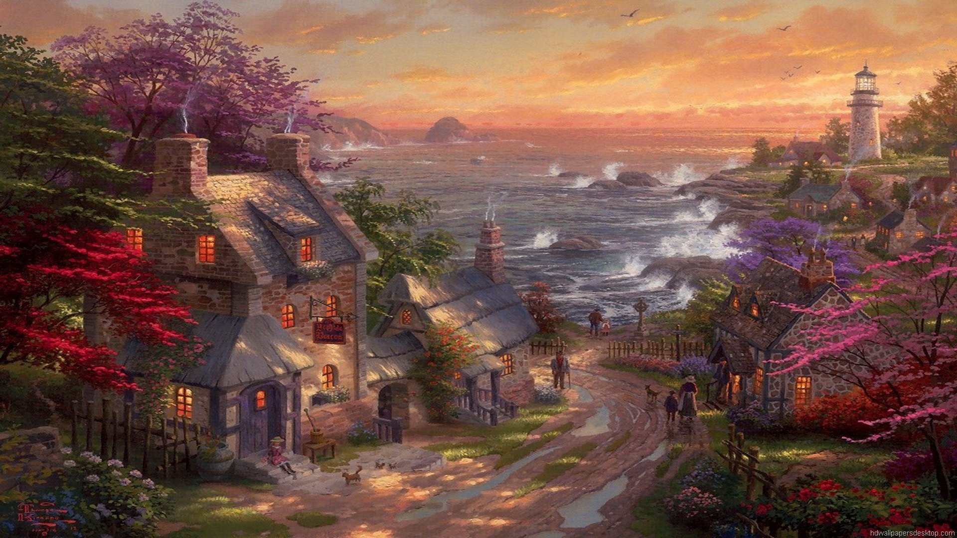 Thomas Kinkade Desktop Wallpaper - WallpaperSafari