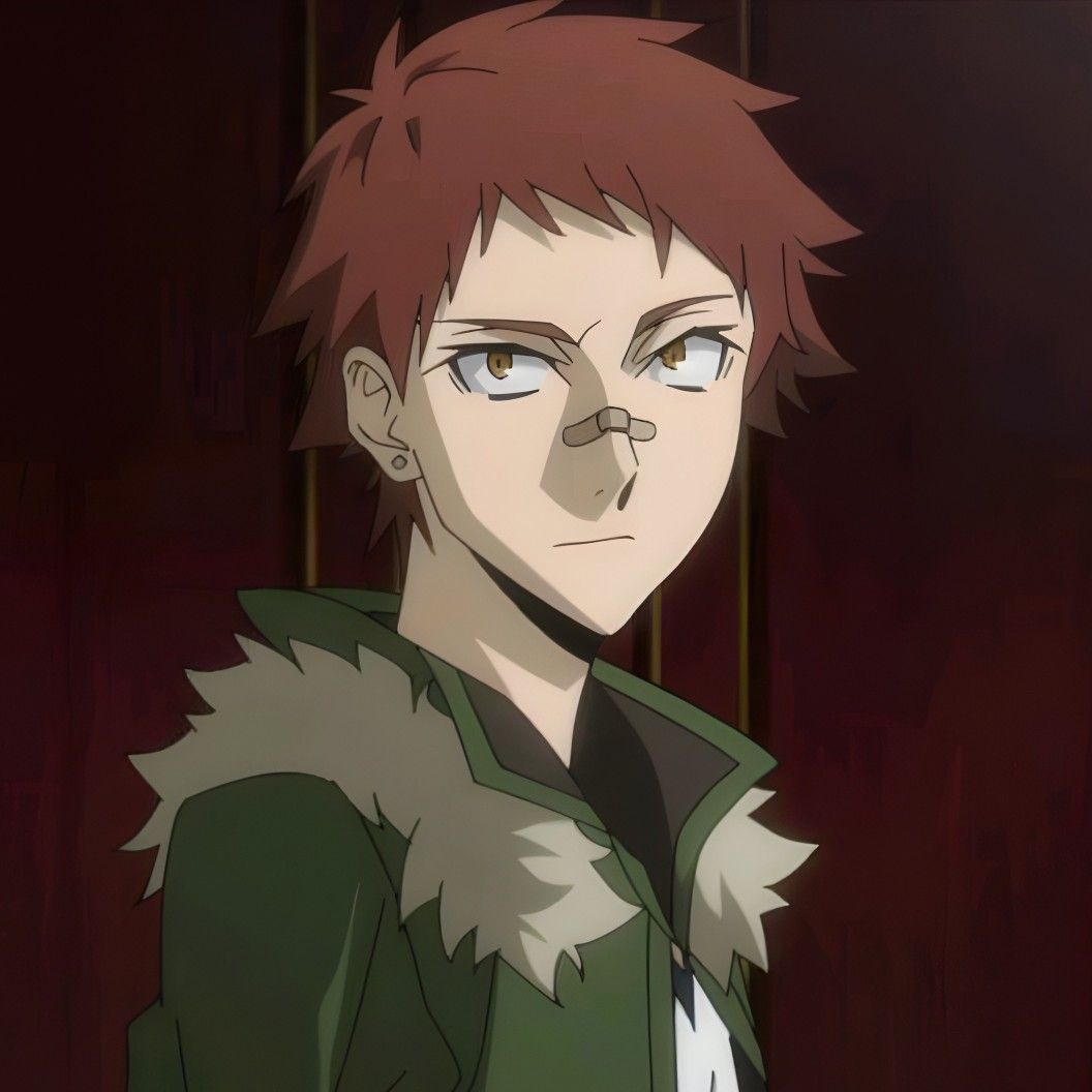 Close-up of Tachihara Michizō from Bungo Stray Dogs, with a bandaid on his nose and a serious expression