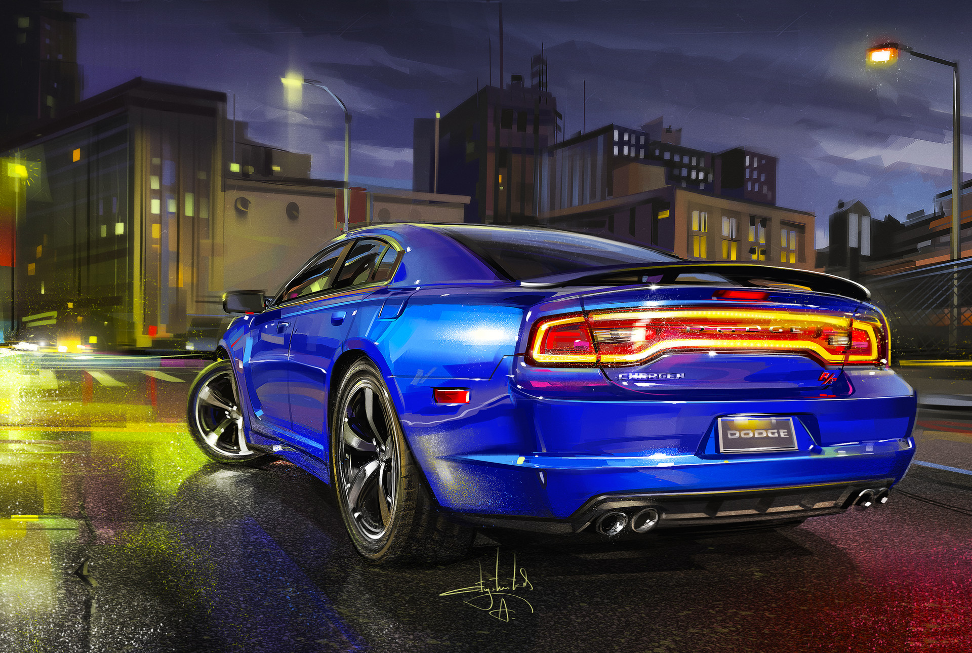 Dodge Charger RT HD Wallpaper by Aleksandr Sidelnikov
