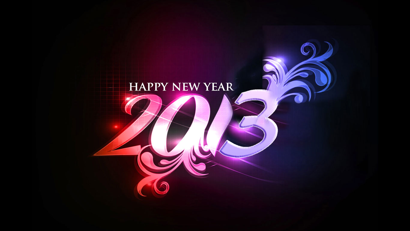 best happy new year 2013 stylish wallpapers happy new year 1366x768