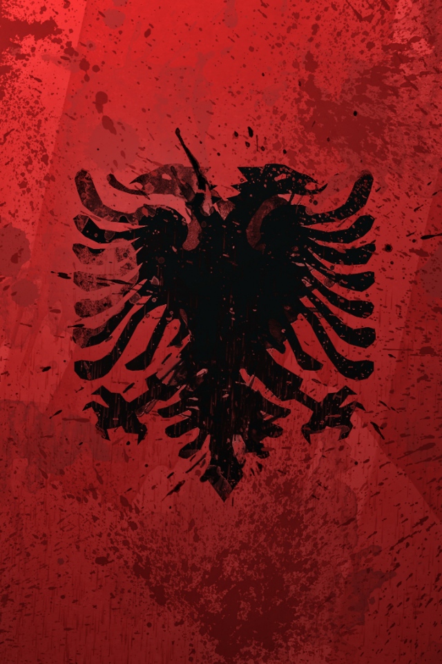 Wallpaper Albania Flag Coat Of Arms Background