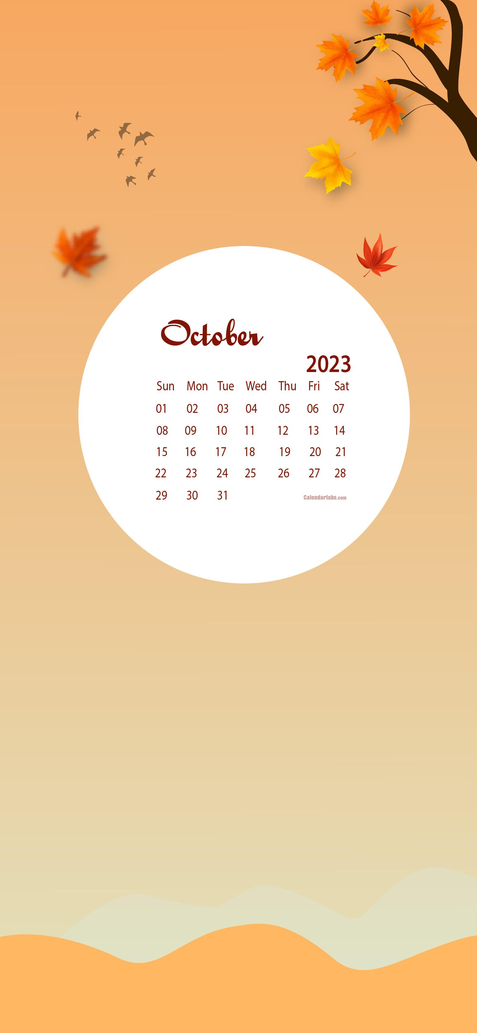 Free download October 2023 Desktop Wallpaper Calendar CalendarLabs