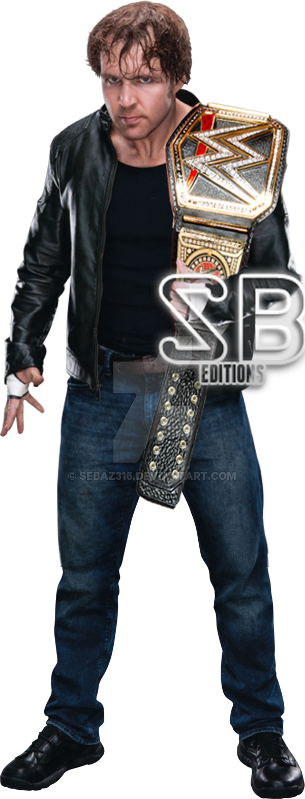 Dean Ambrose Wwe World Heavyweight Championship By Sebaz316 On