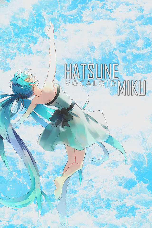 Hatsune Miku iPhone Wallpaper V1 By Me by Laurello7