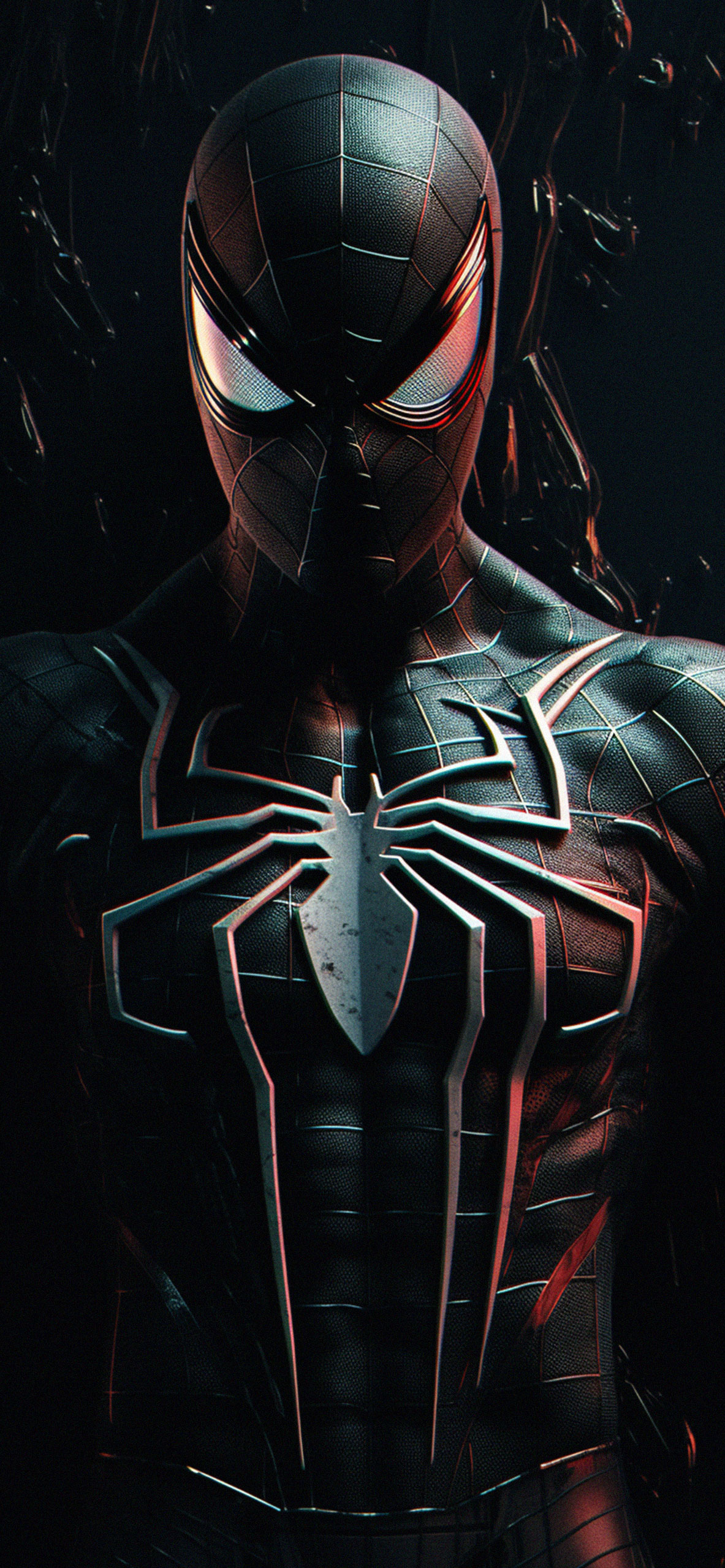 Spiderman Symbiote Suit Black Wallpaper