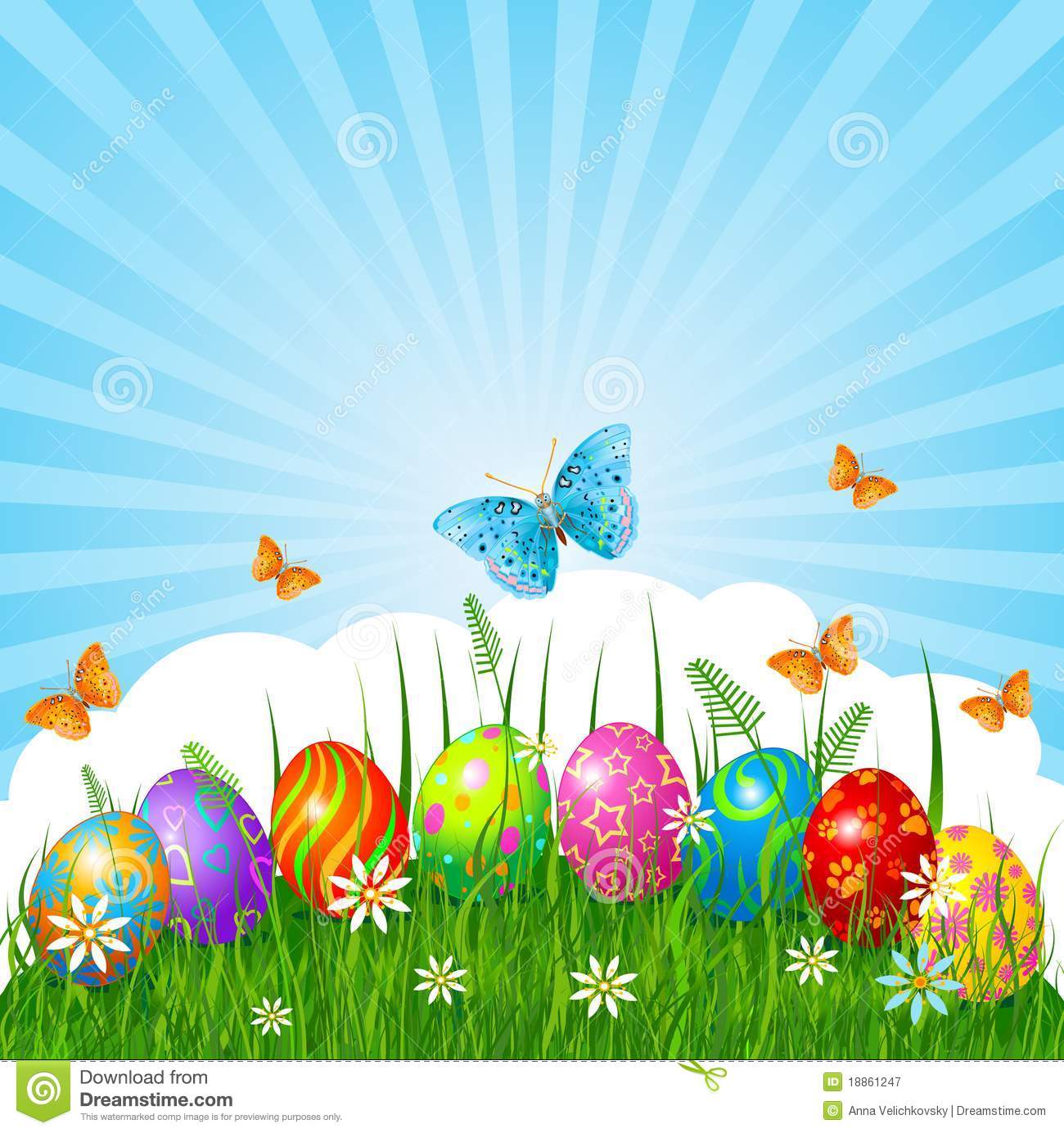 Easter Background Clipart Kid