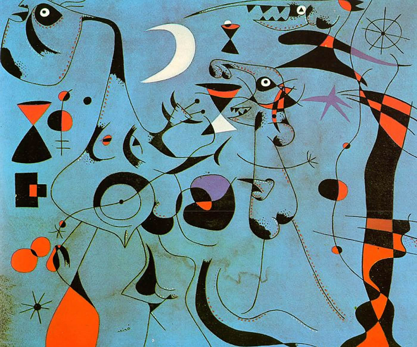 Personages In The Night Guided By Phosphorescent Tracks Of