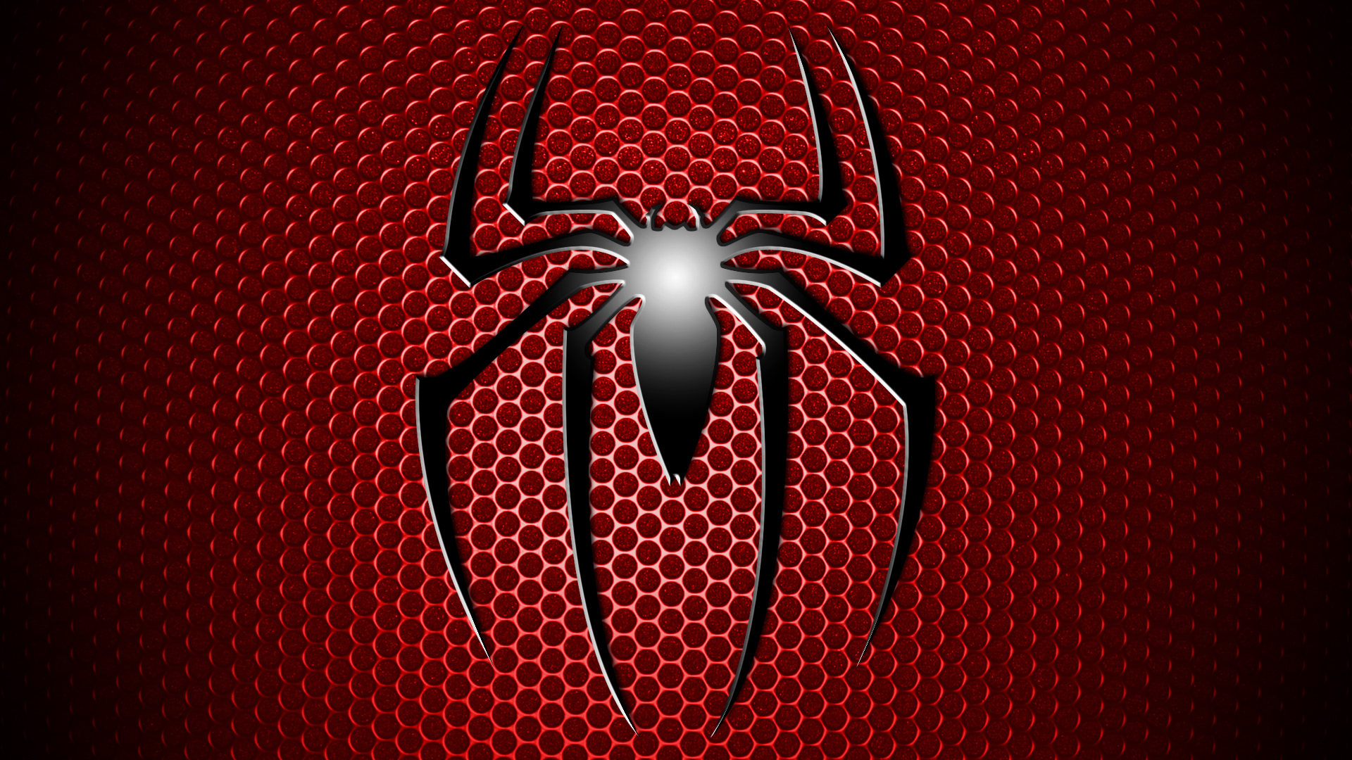 Spider Man Logo Symbol Red Grid Black Simple Wallpaper