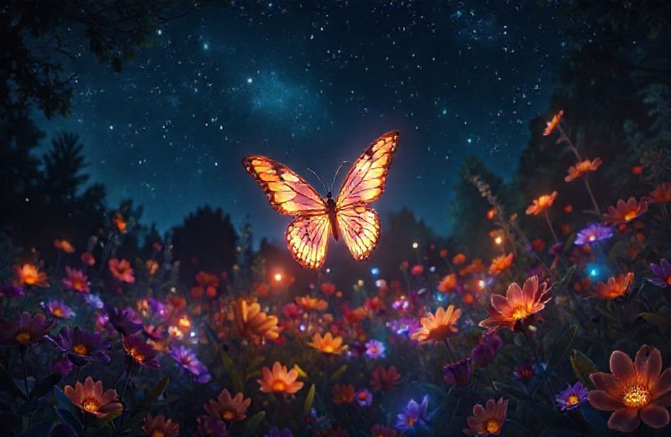 Night Butterfly Wallpaper
