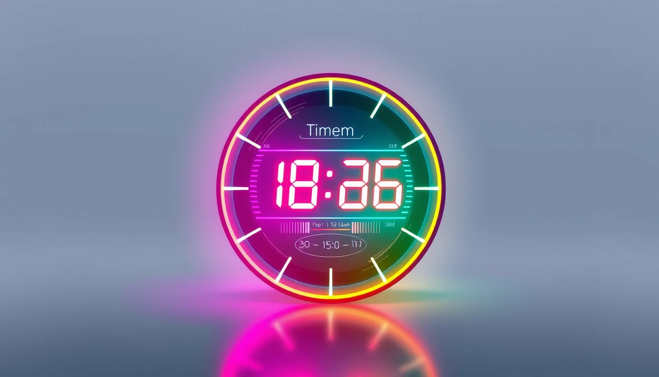 Digital Clock Wallpaper