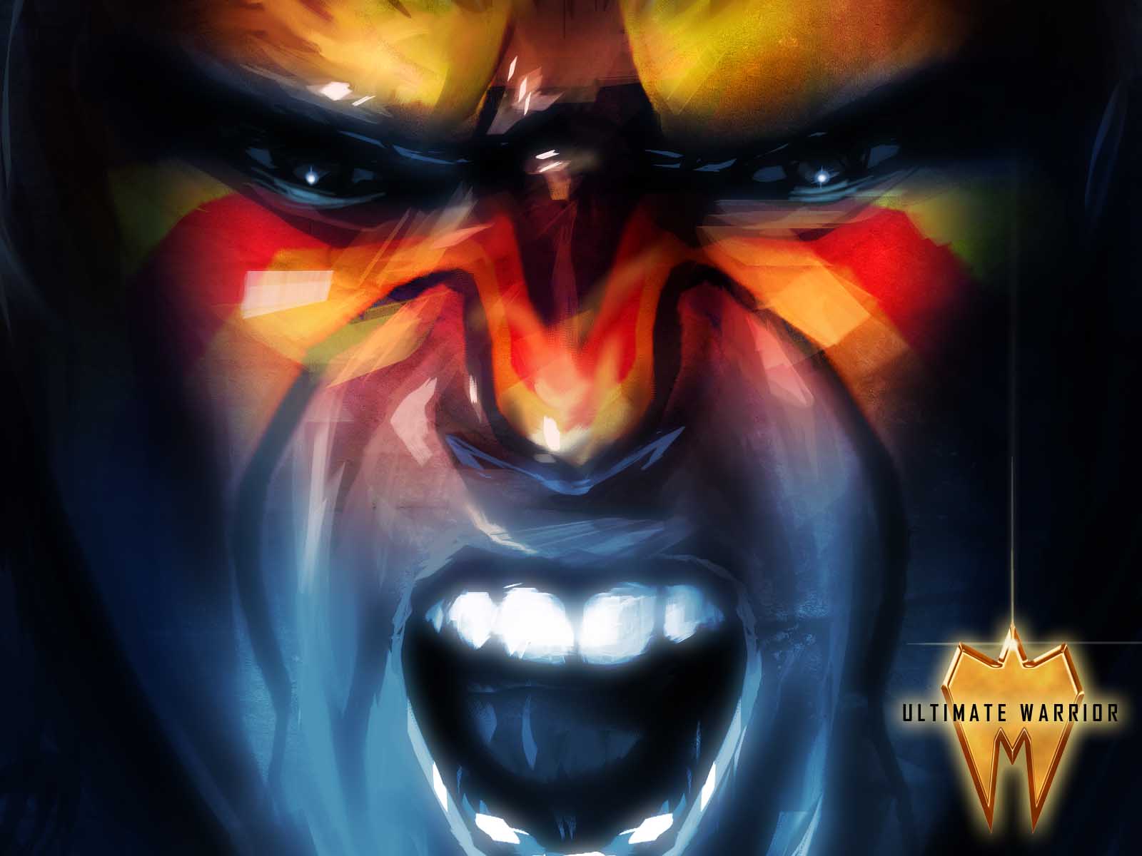 The Ultimate Warrior In Paint Exclusive HD Wallpaper