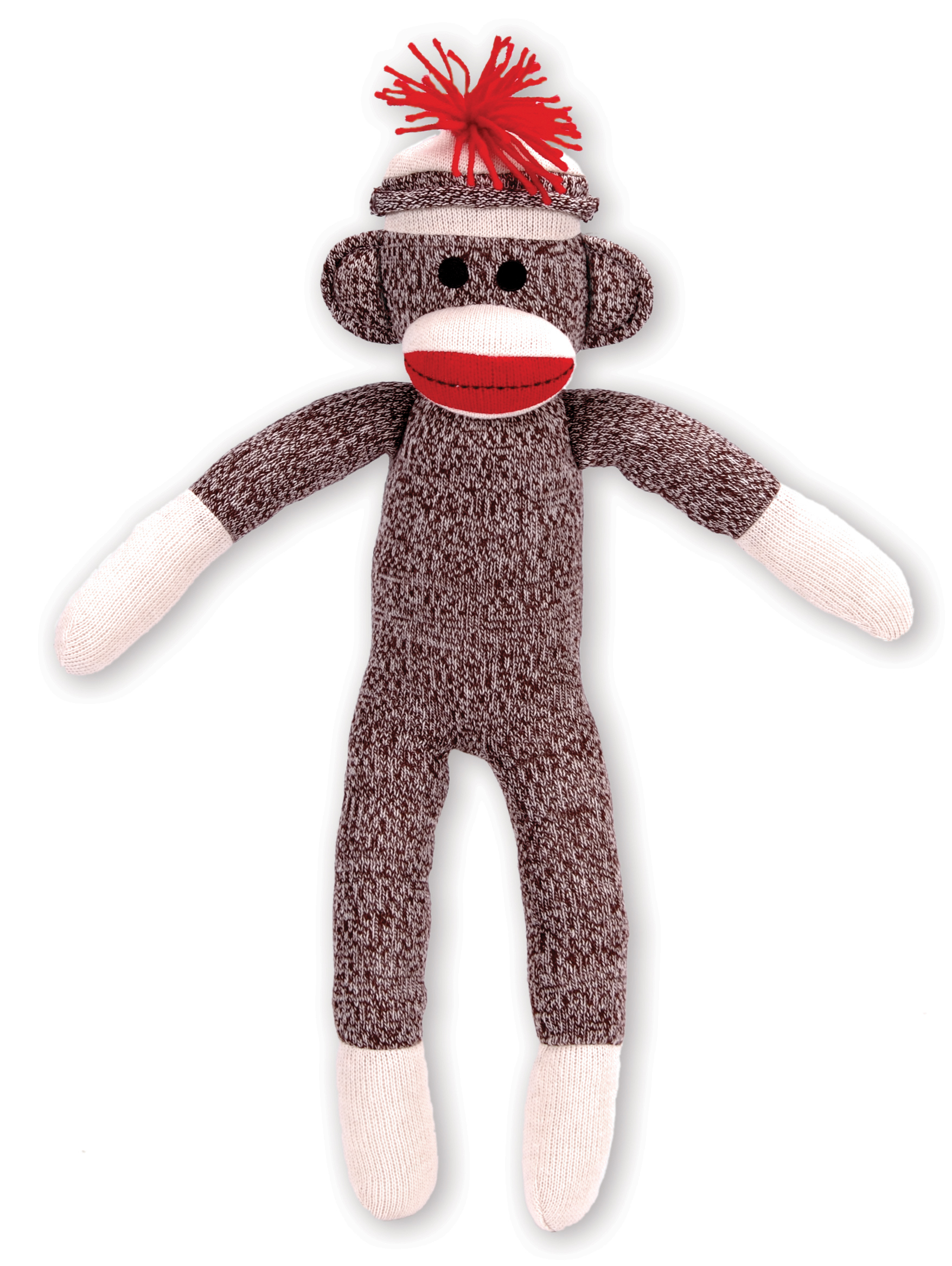 Sock Monkey The Traditional Which Is Brown With Red Lips