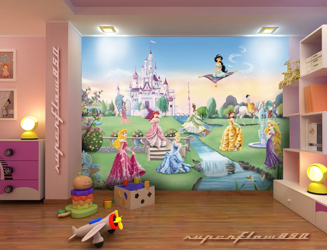 Disney Princess Castle Wallpaper Mural Kids HD