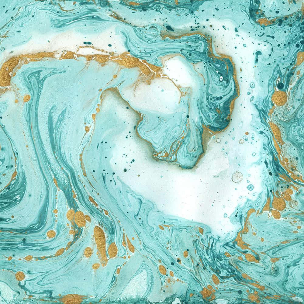 Smooth Glossy Mint Green Marble Wallpaper